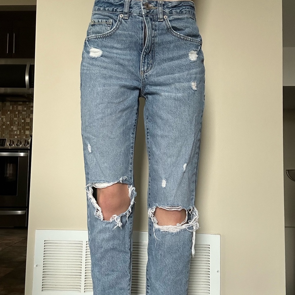 Garage High Rise Blue Distressed Jeans